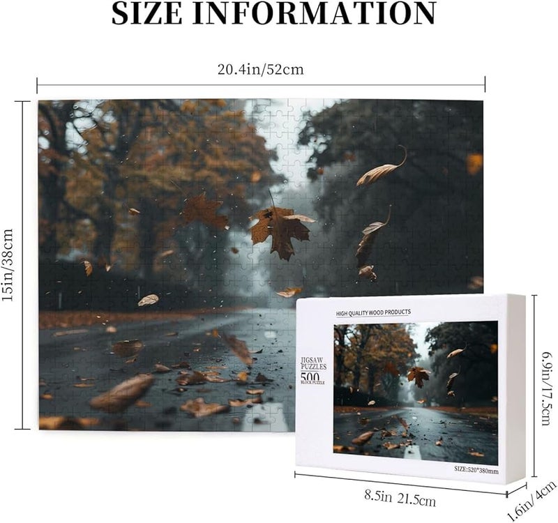 لغز مسار فاياه مابل ليف 500 قطعة للكبار ديكور المنزل 20.4 × 15 - Image 5