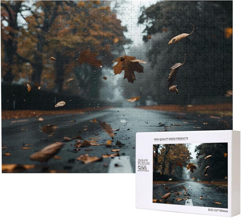 لغز مسار فاياه مابل ليف 500 قطعة للكبار ديكور المنزل 20.4 × 15 - Image 1