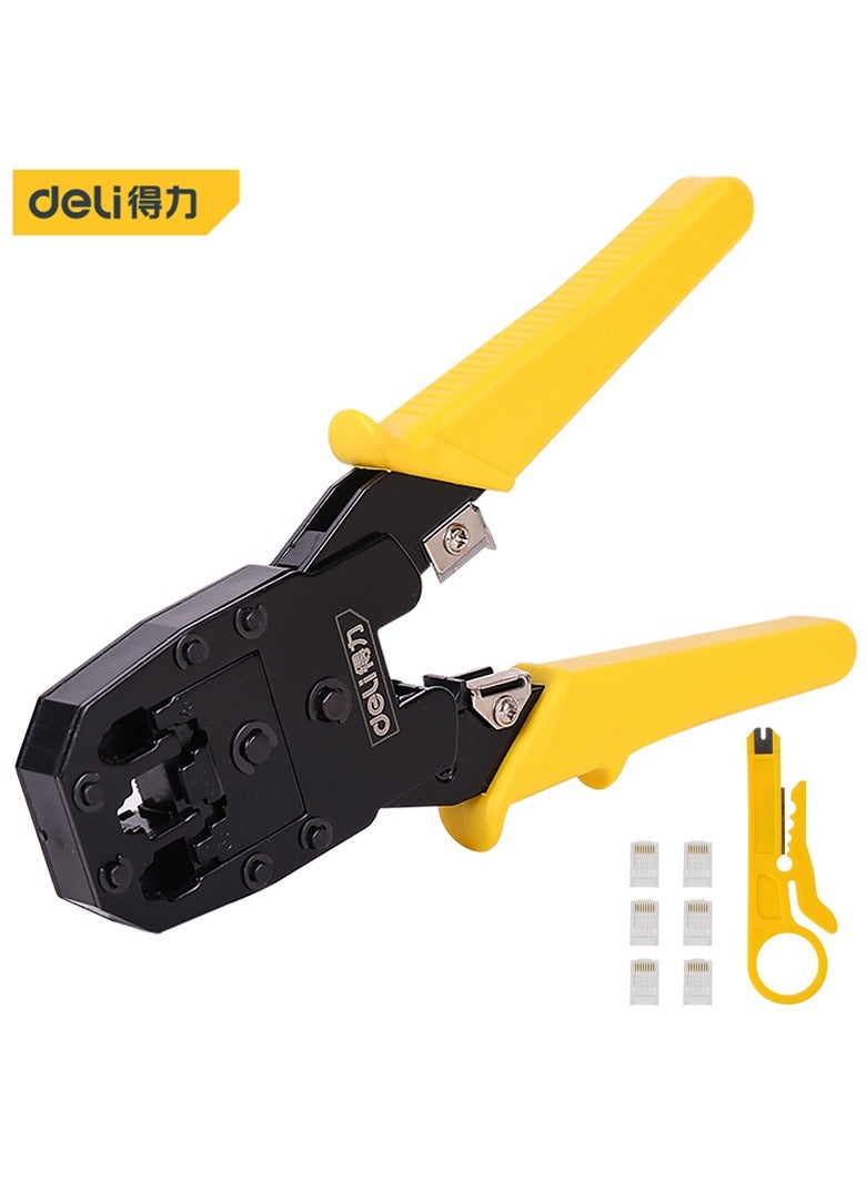 ديلي ذرادية ضغط كابلات الهاتف والإنترنت Deli DL2468 – متعددة الوظائف - Image 1