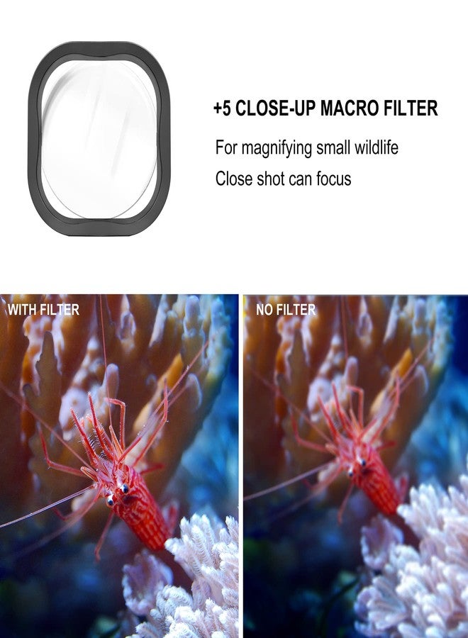GEPULY Waterproof Case for GoPro Hero 8 Black with 4-Pack Dive Filter, 60M Underwater Diving Housing Case with Red, Snorkel, Magenta, Close-up Filters for GoPro Hero 8 Black Camera - Image 4