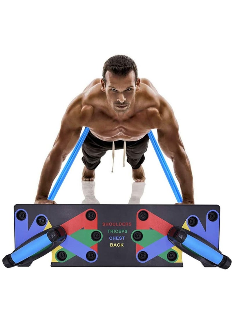 Generic - 18 in1 Push Up System Fitness Workout Training Gym Exercise Stands (9 in 1) - Image 1