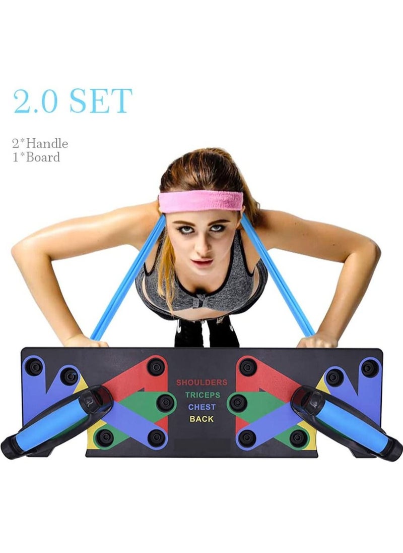 Generic - 18 in1 Push Up System Fitness Workout Training Gym Exercise Stands (9 in 1) - Image 1