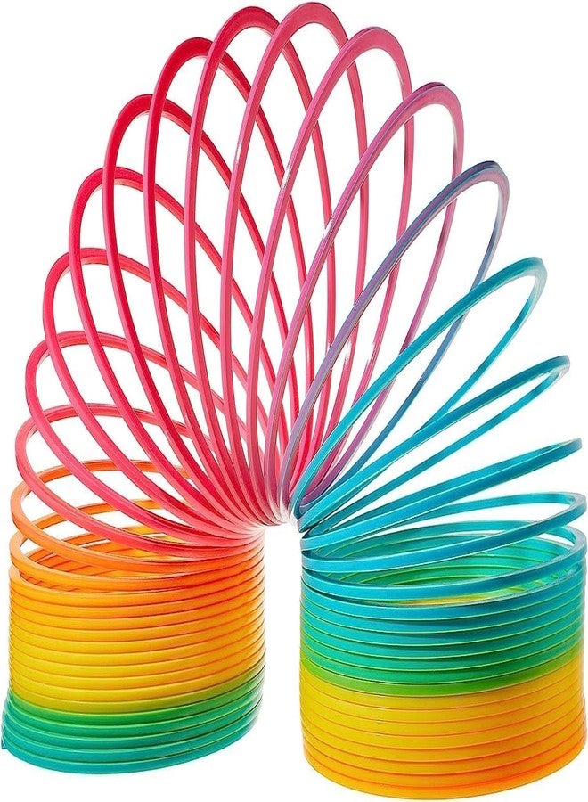 YOOKO® (1 Pcs) Rainbow Magic Spring Toy for Kids - Colorful Plastic Slinky Coil Spring Toy, Stretchable Walking Spring Toy for Kids Fun, Party Favor & Stress Relief - Image 1