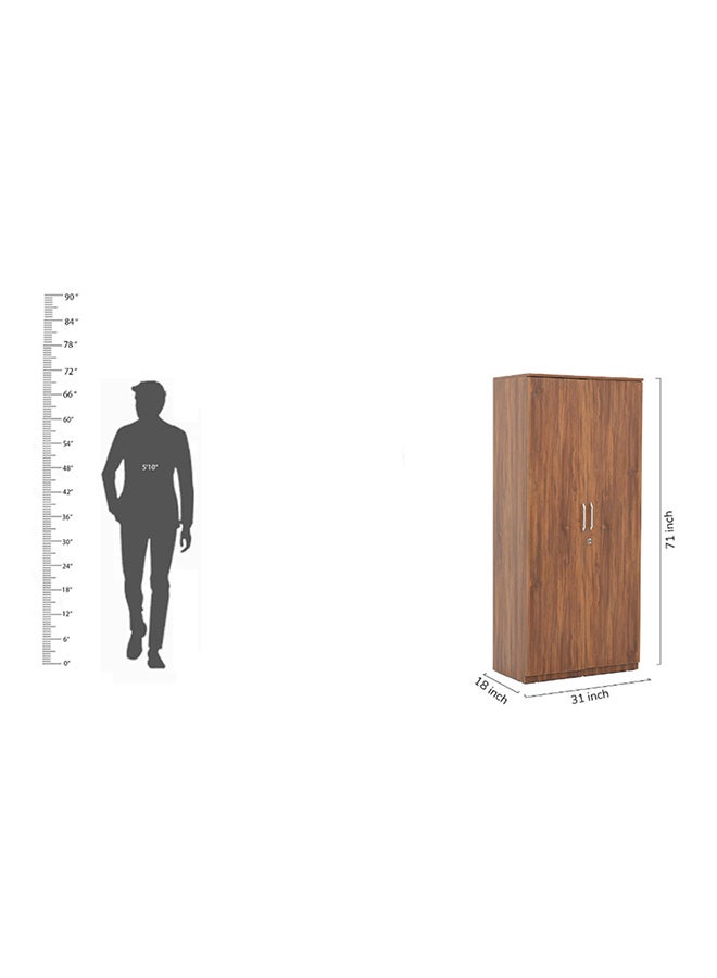 Royaloak Taurian 2 Door Wardrobe, Engineered Wood, Melamine Finish, Ample Storage Door, Safety Lock, Durable & Long lasting, Modern Design - Image 3