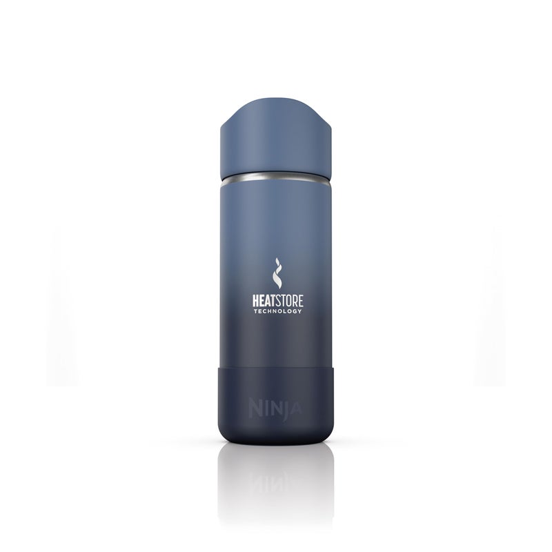 Ninja Travel Mug Sip Perfect 16oz Brings Hot Drinks to Sippable Temperature in Minutes Stainless Steel Leak Proof Dishwasher Safe Metal Insulated Tumbler Navy DW1603NV