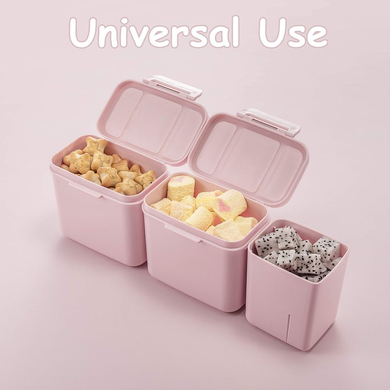 LANEYLI Formula Dispenser with Scoop Milk Powder Formula Containers for Travel Baby Food Storage and Snack Cup for Outdoor Activities On-The-Go Pink(Outer Box Capacity: 0.92 LB(420 g)) - Image 3