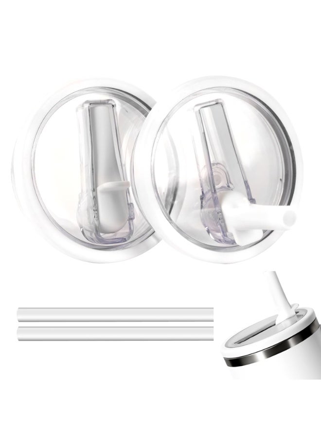 كوفوز 2 قطعة من أجهزة الكمبيوتر التسرب مقاومة للرش تغطي الغطاء الاستبدالي غطاء التسرب وغطاء الغطاء المضاد للغبار كأس مع غطاء استبدال الغطاء القش ل40 أوقية أكواب ستانلي - Image 1