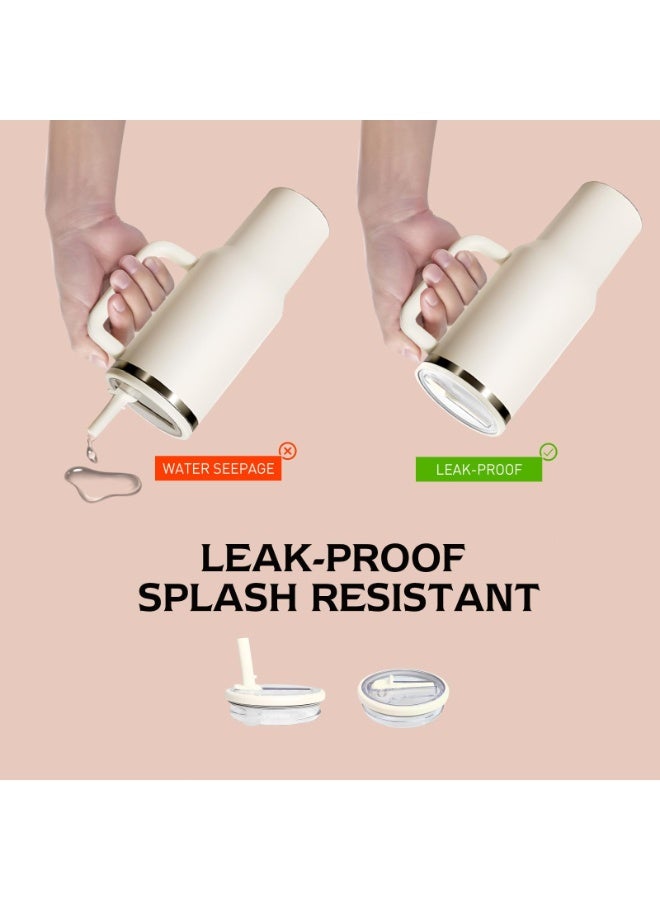 كوفوز 2 قطعة من أجهزة الكمبيوتر التسرب مقاومة للرش تغطي الغطاء الاستبدالي غطاء التسرب وغطاء الغطاء المضاد للغبار كأس مع غطاء استبدال الغطاء القش ل40 أوقية أكواب ستانلي - Image 4