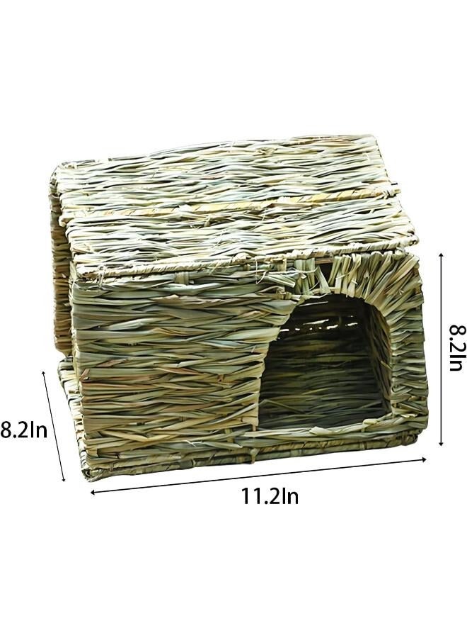كوخ سرير قابل للطي مصنوع يدويًا من العشب الطبيعي للأرنب - Image 2
