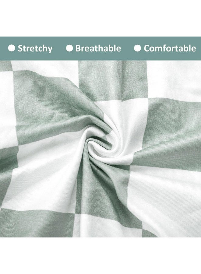 DILIMI Nursing Pillow Cover, Stretchy Removable Case for Breastfeeding Pillows, Ultra Soft Comfortable Slipcover for Baby Girl and Boy, Checkerboard Grid - Image 1