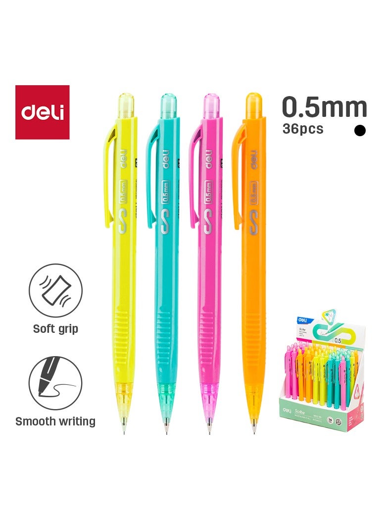 Deli Deli EU60200 Plastic Mechanical Pencil 0.5mm Assorted – ideal for school, notes & daily use  - Image 1