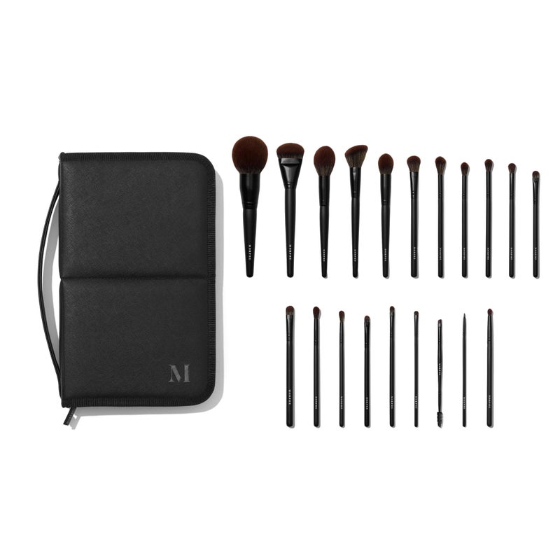 Morphe MUA Life Makeup Brushes - 20 Piece Makeup Brush Set of Eye and Face Brushes - Made with Synthetic Bristles and Includes Carrying Case (20 Count) - Image 1