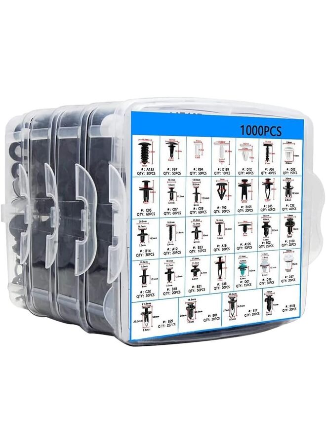 1101 PCS Car Door Panel Trim Clips Kit 32 Most Popular Sizes Cars Body Kits 1 Pcs Fastener Remover Bumper Retainer Clips Car Plastic Rivets Fasteners Push Retainer Kit Auto Push Pin Riv - Image 4