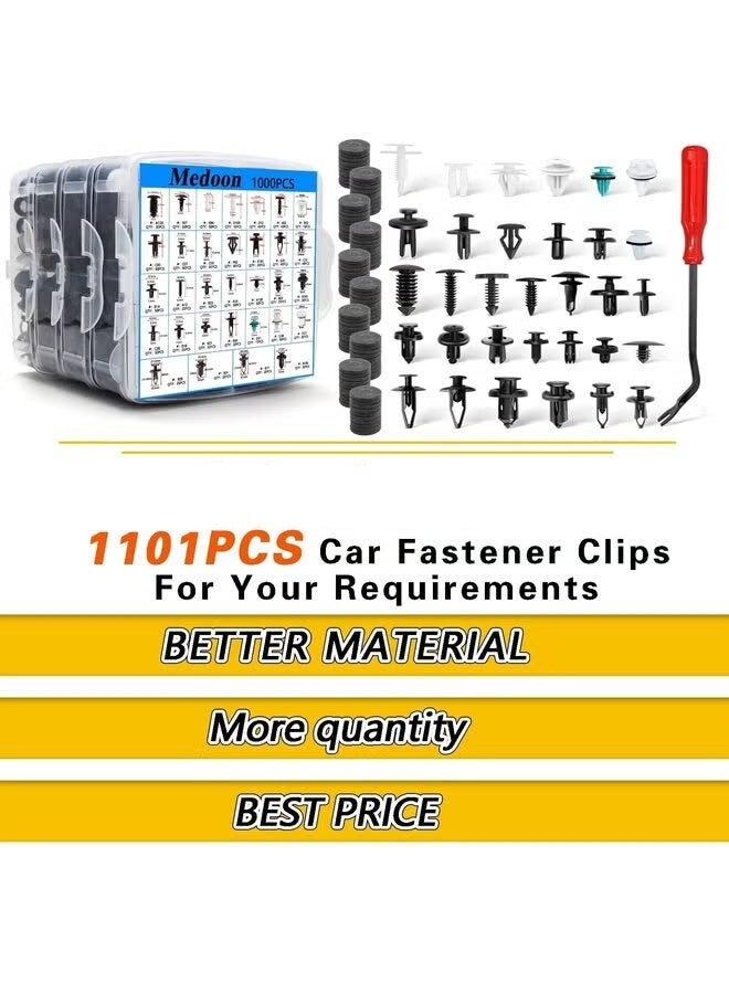 1101 PCS Car Door Panel Trim Clips Kit 32 Most Popular Sizes Cars Body Kits 1 Pcs Fastener Remover Bumper Retainer Clips Car Plastic Rivets Fasteners Push Retainer Kit Auto Push Pin Riv - Image 5