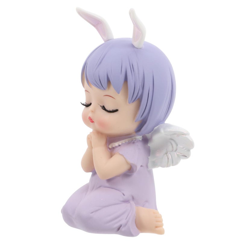 Gold Lovely Angel Cake Topper Creative Dessert Ornament for Birthday Party Decoration - Image 2