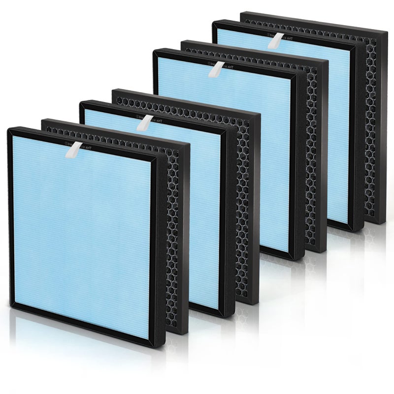 4 Sets Air Replacement Filter Set Compatible with HSP001 Clenaer for Home H13 HEPA HEPA PreFilters Carbon and PreFilters