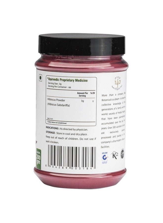 bixa Botanical Hibiscus/Jaswand Flower Powder 200g Hibiscus Sabdariffa - Image 3