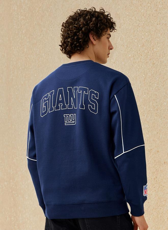 SP Characters Men Regular Fit The New York Giants Print Sweatshirt - Image 3