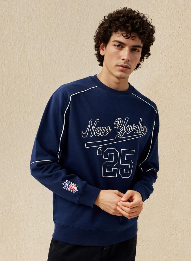 SP Characters Men Regular Fit The New York Giants Print Sweatshirt - Image 1