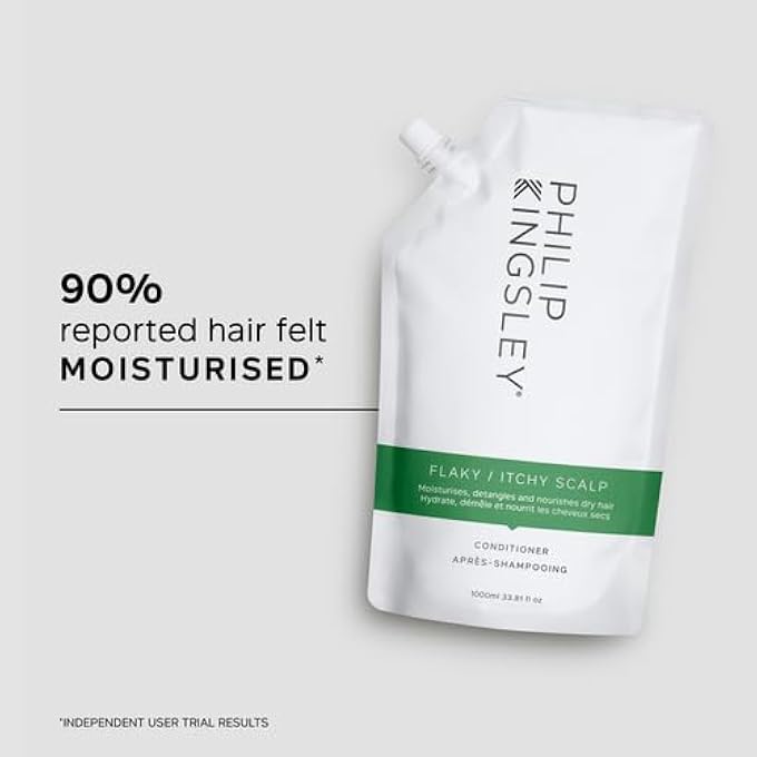 Philip Kingsley | FLAKY/ITCHY SCALP SHAMPOO | ANIT-DANDRUFF FOR FLAKY, ITCHY, DRY, OILY SCALPS | CLEANSING SCALP CARE | HYDRATES, SOOTHES AND CALMS | 1000 ML REFILL POUCH - Image 2