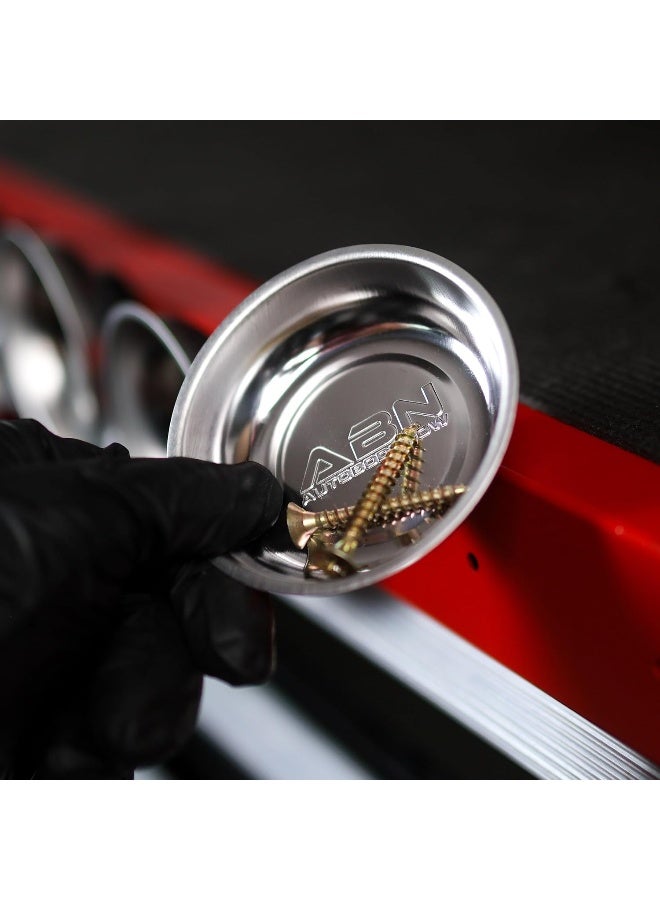 ABN Magnetic Trays 4pk - Magnetic Bowl Mechanic Metal Tray, Steel Magnet Screw and Bolt Bowls for Tools, Small Parts - Image 5