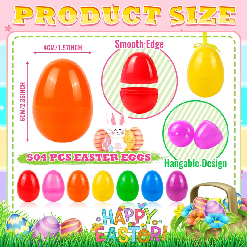 OCTERIC 120Pcs Easter Eggs, 2.3" Fillable Bright Colors Plastic Easter Eggs Empty for Easter Hunt, Easter Basket Stuffers, Party Favor, Classroom Prize Supplies - Image 2