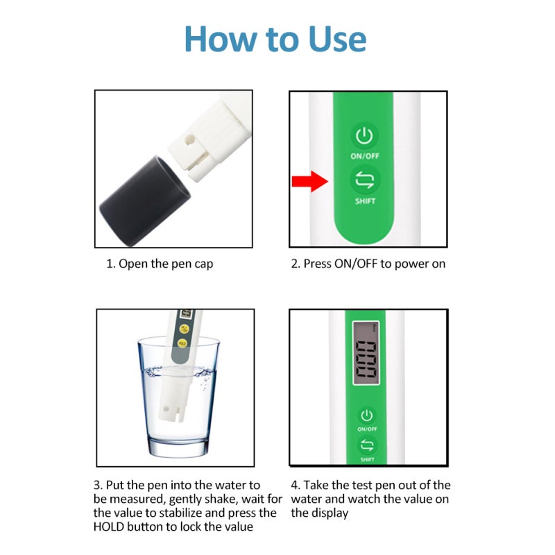 Multifunctional TDS Water Testing Pen Household Water Quality Testing Tool Portable Water Hardness Impurity Quick Detector - Image 2
