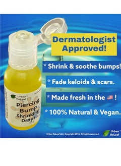 Urban ReLeaf Urban ReLeaf Piercing Bump Shrinking Drops! Keloid Bumps Gentle Effective Aftercare Solution. Natural Essential Oils. Fast Removal Help for Scars Nodules Cartilage Nose Ear Spots. Clean Soothe  - Image 3
