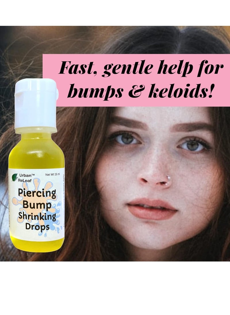 Urban ReLeaf - Urban ReLeaf Piercing Bump Shrinking Drops! Keloid Bumps Gentle Effective Aftercare Solution. Natural Essential Oils. Fast Removal Help for Scars Nodules Cartilage Nose Ear Spots. Clean Soothe - Image 1