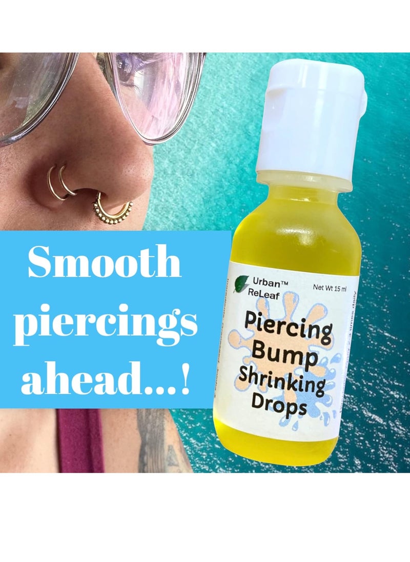 Urban ReLeaf - Urban ReLeaf Piercing Bump Shrinking Drops! Keloid Bumps Gentle Effective Aftercare Solution. Natural Essential Oils. Fast Removal Help for Scars Nodules Cartilage Nose Ear Spots. Clean Soothe - Image 1