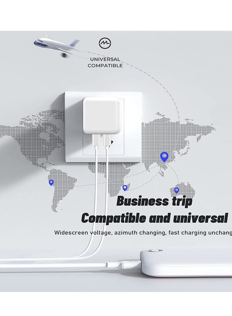 شاحن سريع لهواتف آيفون، قابس وكابل بطول 10 أقدام، بقدرة 20 واط، بمنفذ USB-C، مع كابل USB-C إلى Lightning. - Image 3