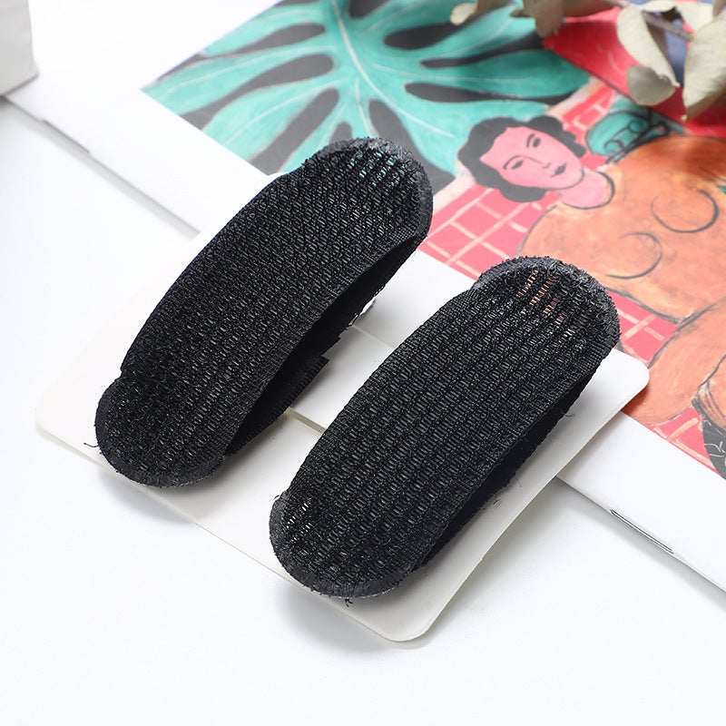 Generic Volume Hair Pad Clip-On Roots Booster Black breathable pair 