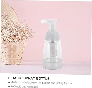STOBOK Portable Powder Spray Bottle Transparent PE Plastic Talcum Powder Dispenser Refillable Powder Puffer Bottle for Travel and Home Use - Image 4