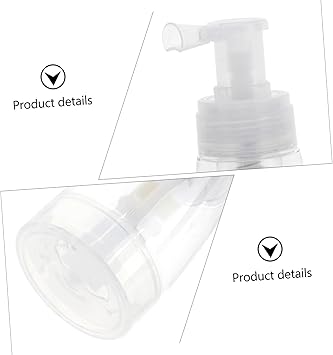STOBOK Portable Powder Spray Bottle Transparent PE Plastic Talcum Powder Dispenser Refillable Powder Puffer Bottle for Travel and Home Use - Image 5
