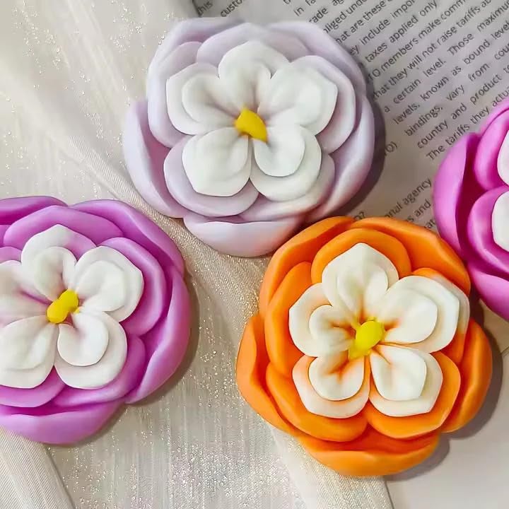 MATIN IMPEX Matin Impex Lotus Flower Silicone Candle Mold - 3D Floral Mold for Scented Candle, Wax Melts, Soap, Resin, Chocolate, Cake, Cupcake, Aromatherapy & DIY Gift Crafts  - Image 2