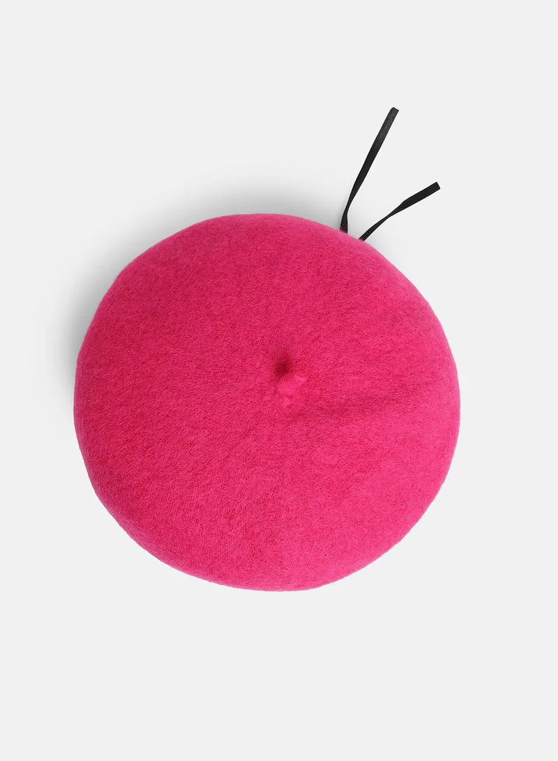 Haute Sauce  Haute Sauce Women's Solid Beret Hat For Outdoor Everyday Wear | One-Size | Pink Colour | Solid Pattern | UV Protection | Lightweight | Packable | Casual Headwear For Women & Girls for Women | Best Price UAE