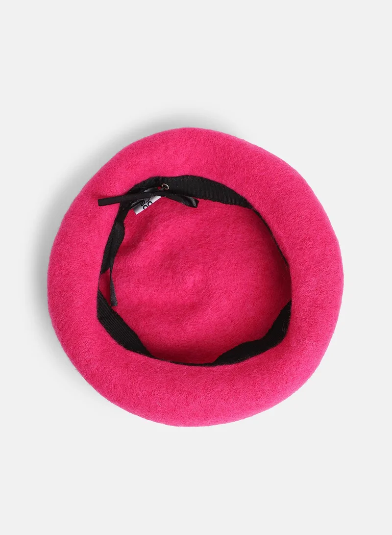 Haute Sauce  Haute Sauce Women's Solid Beret Hat For Outdoor Everyday Wear | One-Size | Pink Colour | Solid Pattern | UV Protection | Lightweight | Packable | Casual Headwear For Women & Girls for Women | Best Price UAE