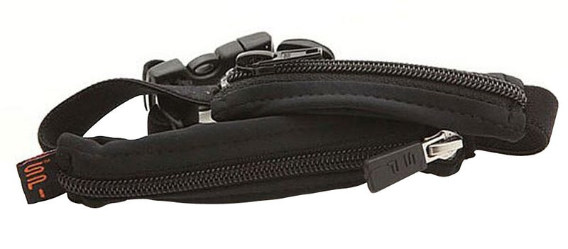 SPIbelt Kids Dual Pocket Belt, Expandable Pocket, Adjustable Waist, No Bounce, No Logo Band, Black with Black Zipper - Image 1