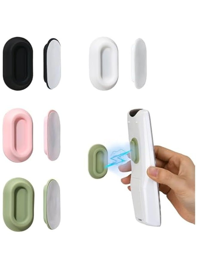 Generic Multicolor Magnetic Wall Mount Remote Control Holder - Set of 4 Self-Adhesive Organizers for Air Conditioner & TV Remotes, Caddy Storage for Television Backside - Image 1