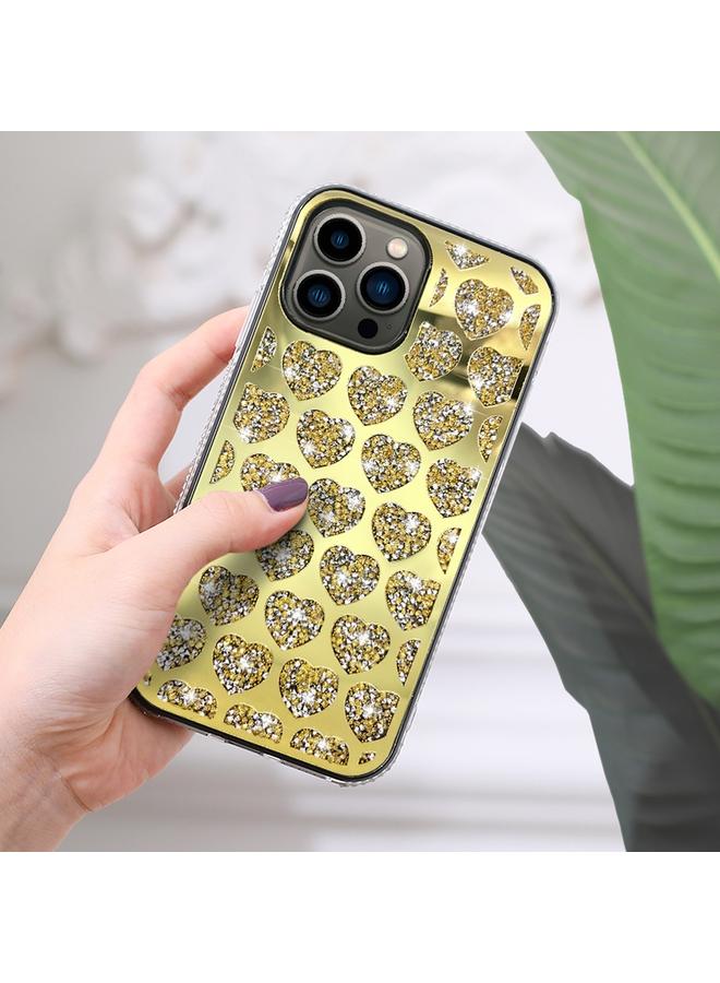 S-TOP Case For iPhone 14 Pro Love Hearts Diamond Mirror TPU Phone Case - Image 3