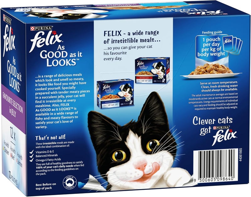 Felix As Good As It Looks Doubly Delicious Wet Cat Food Favourite Selections 85g (Pack of 60) - Image 3