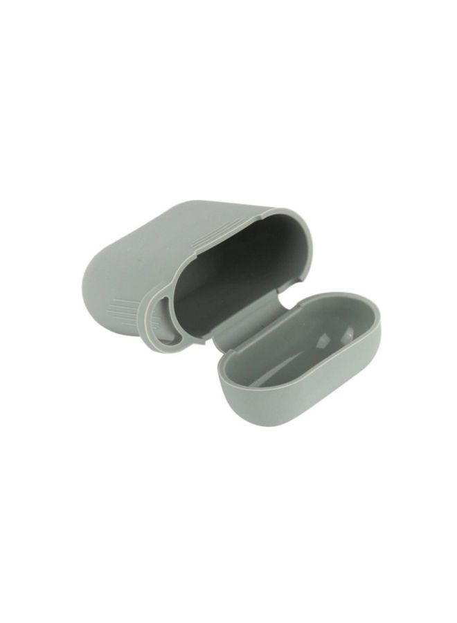 NIBEMINENT Protective Case Cover For AirPods With Carabineer Grey/Black - Image 2