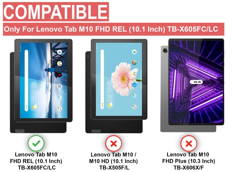 CEDO Lenovo Tab M10 FHD REL (10.1 inch) Tempered Glass | Screen Protector Clear Tempered Glass for Lenovo Tab M10 FHD REL (10.1 inch) TB-X605FC / LC - Image 2