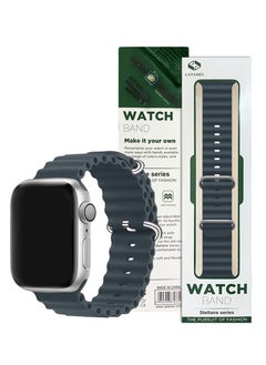 CATANES Apple Watch Ocean Band 41mm 40mm 38mm Soft Silicone Loop Strap for iWatch Series 8/7/SE/6/5/4/3/2/1 Midnight Blue  - Image 5