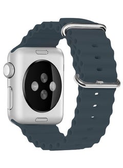 CATANES Apple Watch Ocean Band 41mm 40mm 38mm Soft Silicone Loop Strap for iWatch Series 8/7/SE/6/5/4/3/2/1 Midnight Blue  - Image 2