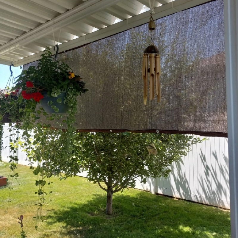 Abrotain Fence Privacy Screen Balcony Sun Shade Cloth 3'3"x16' 80% Shade Fabric Outdoor Patio Screens Mesh Panels Apartments Railing Cover UV Protection for Backyard Garden Porch Deck - Image 2