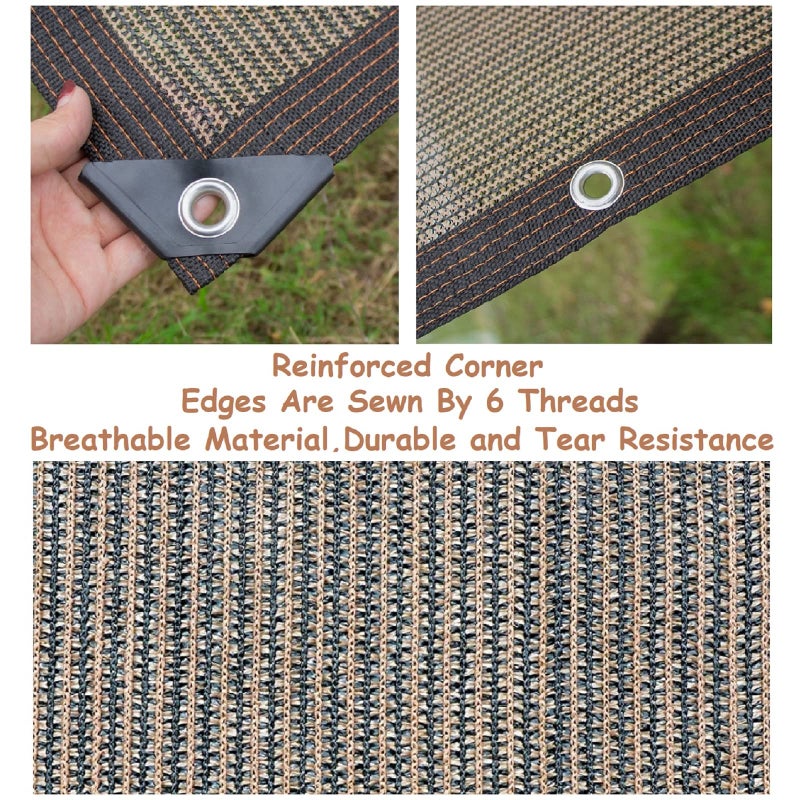 Abrotain Fence Privacy Screen Balcony Sun Shade Cloth 3'3"x16' 80% Shade Fabric Outdoor Patio Screens Mesh Panels Apartments Railing Cover UV Protection for Backyard Garden Porch Deck - Image 4