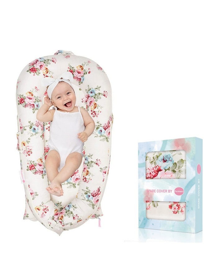 Pucmaoci Baby Lounger Cover for Dockatot Deluxe + | 100% Cotton Hypoallergenic Newborn Premium Quality Spare Cover(Cover Only) (Rose) - Image 1