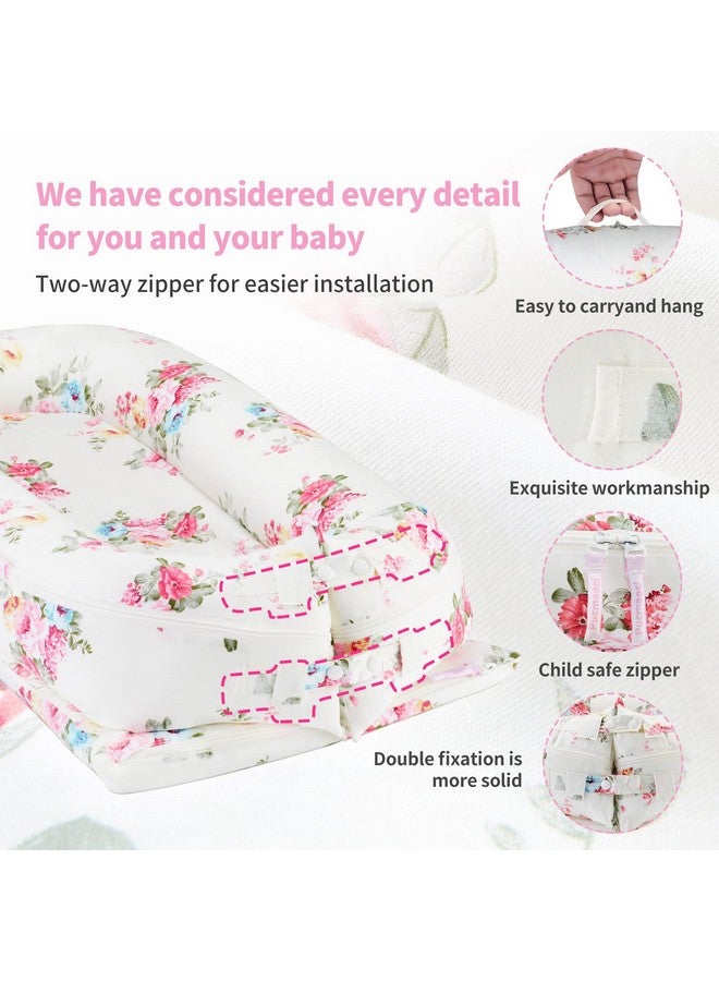 Pucmaoci Baby Lounger Cover for Dockatot Deluxe + | 100% Cotton Hypoallergenic Newborn Premium Quality Spare Cover(Cover Only) (Rose) - Image 3