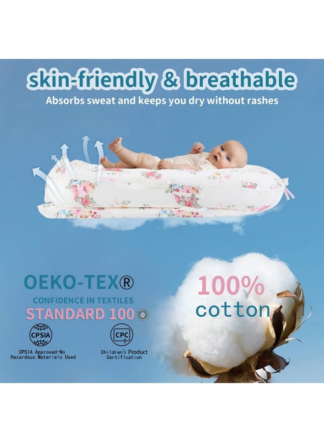 Pucmaoci Baby Lounger Cover for Dockatot Deluxe + | 100% Cotton Hypoallergenic Newborn Premium Quality Spare Cover(Cover Only) (Rose) - Image 2